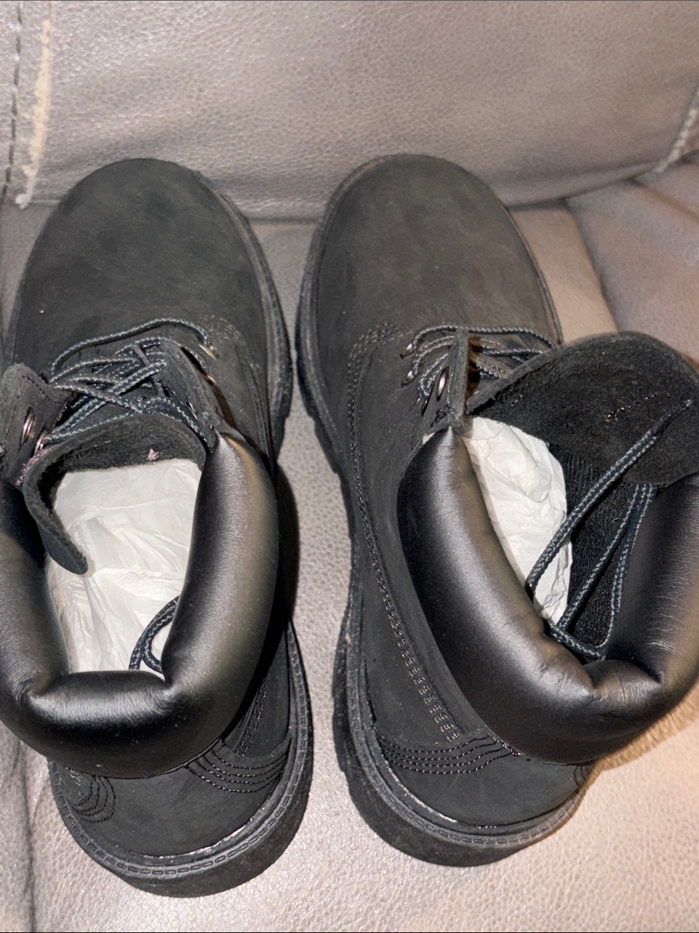 (New) Never worn Timberland Black Nubuck 6-Inch Lace-Up Boots (Big kids) *No Box - Picture 7 of 7